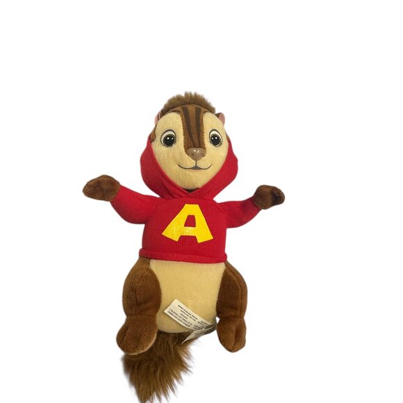 ALVIN AND THE CHIPMUNKS Plush Alvin Red Hoodie 8" Cartoon Character - Picture 3 of 5